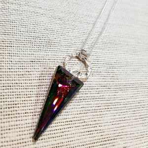 Swarovski Crystal multi-colored spike pendant